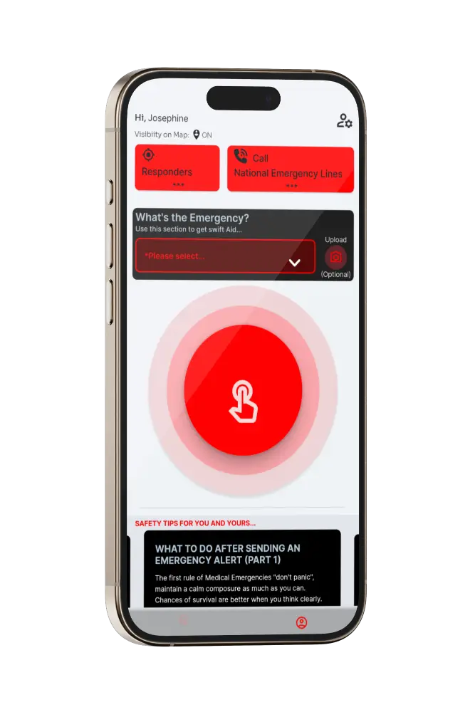 Shepherdview mobile App - Panic button screen